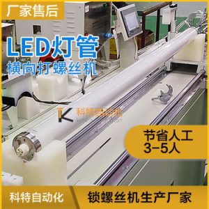 大型LED燈管燈頭橫向自動(dòng)打螺絲機(jī) 圓頭內(nèi)六角螺絲2頭同時(shí)擰螺絲設(shè)備